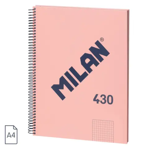 Imagen CUADERNO A4 ESPIRAL 430 ROSA. MILAN