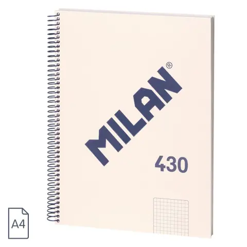 Imagen CUADERNO A4 ESPIRAL 430 BEIGE. MILAN