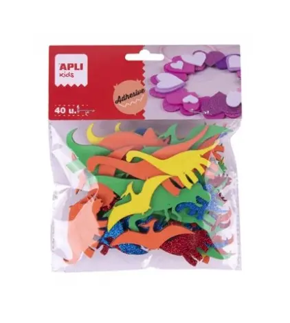 Imagen FIGURAS FOAM ADHESIVAS DINOSAURIOS 40 UND. APLI