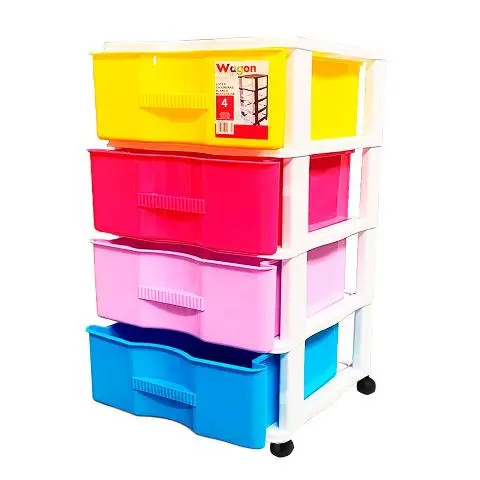 Imagen CAJONERA DE COLORES (4 CAJONES) CON RUEDAS
