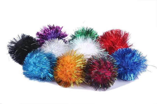 Imagen POMPONES GRANDES GLITTER C/52