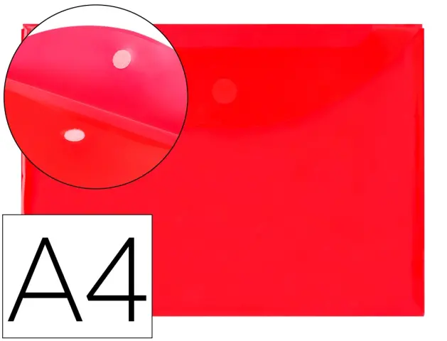 Imagen SOBRE A4 VELCRO ROJO