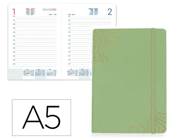 Imagen AGENDA ENCUADERNADA EFIRA VERDE A5 D/P