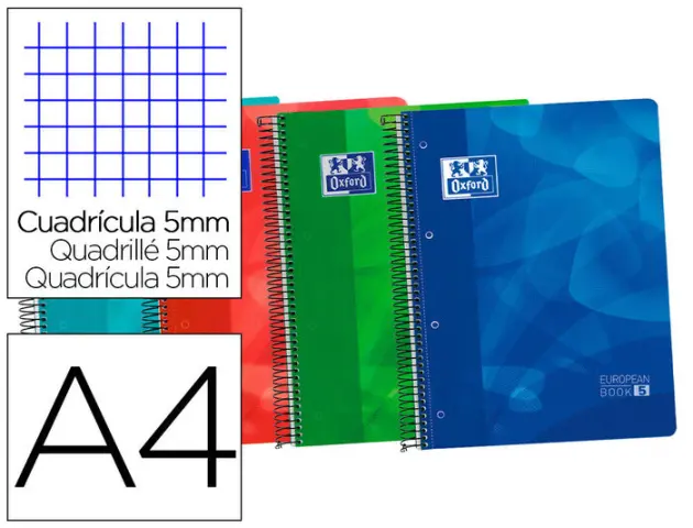 Imagen CUADERNO A4 PP 5MM 120H. 90GRS. MICRO. OXFORD