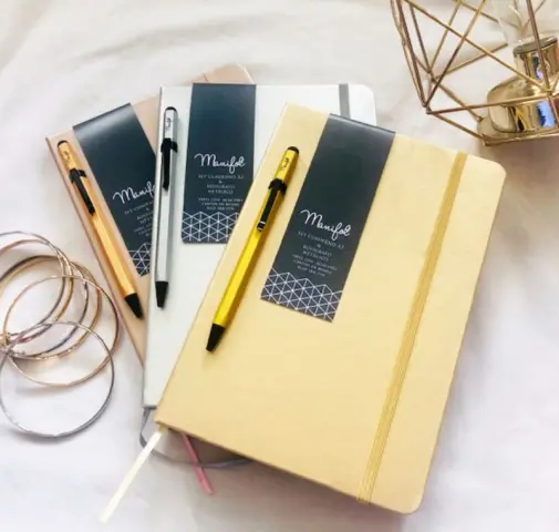 Imagen CUADERNO METALIZADO A5 CON BOLIGRAFO METLICO