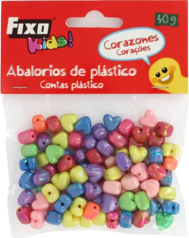 Imagen CUENTAS DE PLSTICO CORAZONES