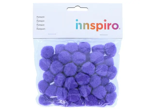 Imagen POMPONES MEDIANOS VIOLETA 25MM. INNSPIRO