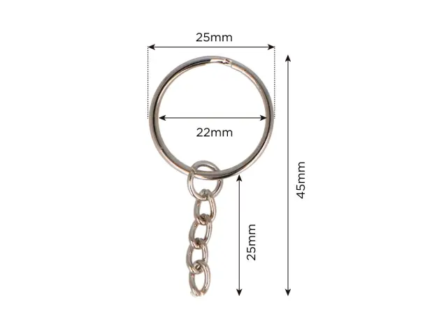 Imagen HERRAJE PARA LLAVERO PLATEADO