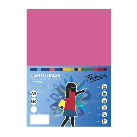 Imagen CARTULINA A4 FUCSIA C/50. FBS