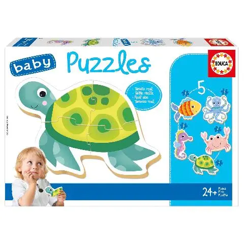 Imagen SET 5 BABY PUZZLES ANIMALES ACUATICOS