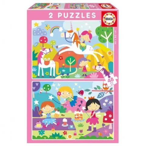 Imagen PUZZLE 2X48 PZAS. MUNDO DE FANTAS�A
