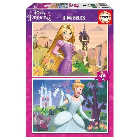 Imagen PUZZLE 2X48 PZAS. RAPUNZEL Y CENICIENTA