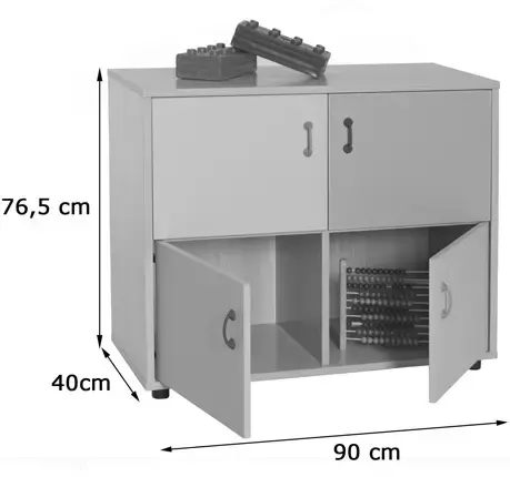 Imagen MUEBLE BAJO ARMARIO 4 CASILLAS 4 PUERTAS 2