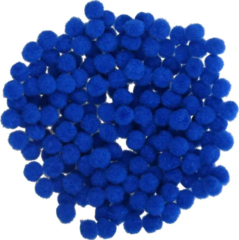 Imagen POMPONES MINI AZUL 10MM.