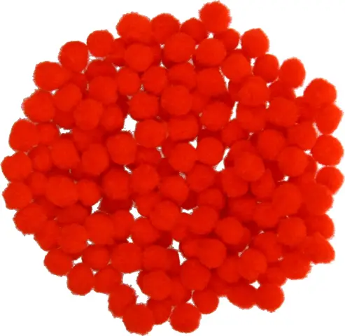 Imagen POMPONES MINI ROJOS 10MM.